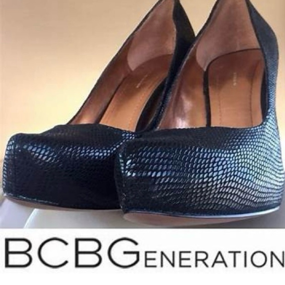 Bcbg Leather Snakeskin Almond Toe Stiletto View 4